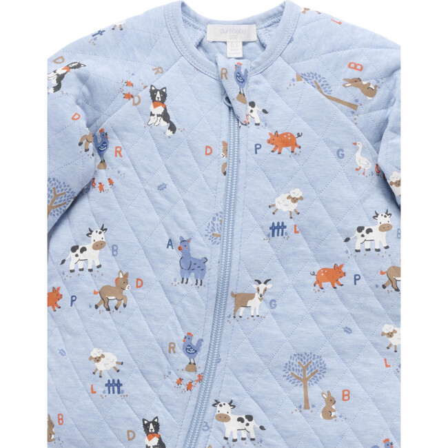 Quilted Growsuit Farm Alphabet Print - Rompers - 4