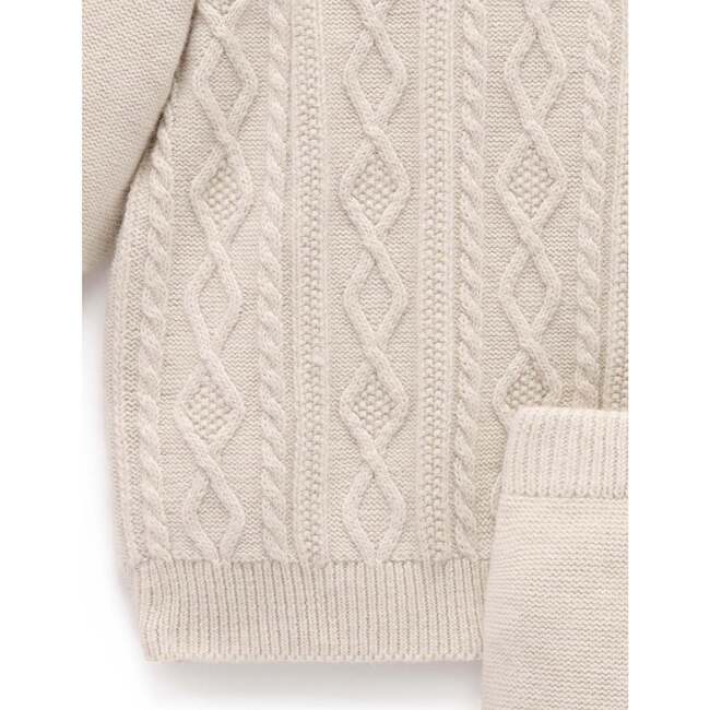 Cable Knit Set Wheat Melange - Mixed Apparel Set - 3