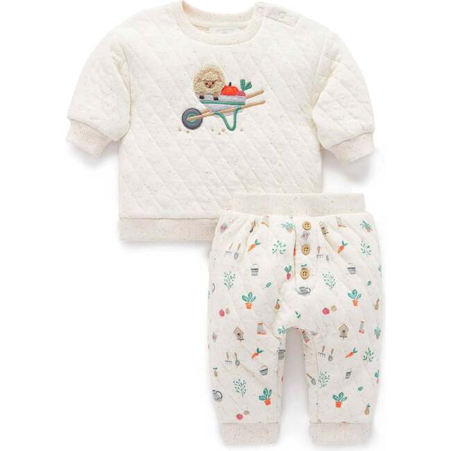 Quilted Track Set Veggie Patch Print