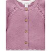Scalloped Cardigan Lavender Melange - Cardigans - 4