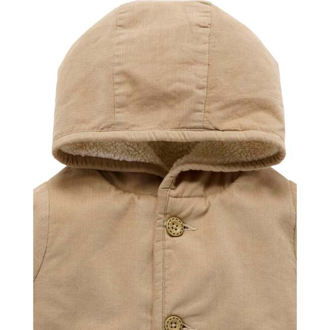 Corduroy Shearling Jacket Mushroom - Jackets - 4