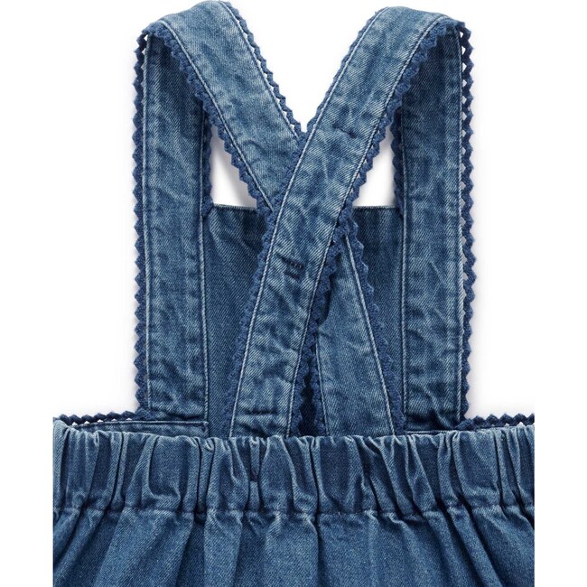 Embroidered Pinnie Set Mid Denim - Dresses - 6