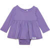 Long Sleeve Bubble Romper in Purple - Rompers - 1 - thumbnail