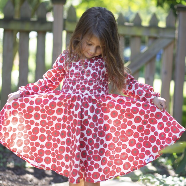 Ruched Dress in Tomato - Dresses - 4