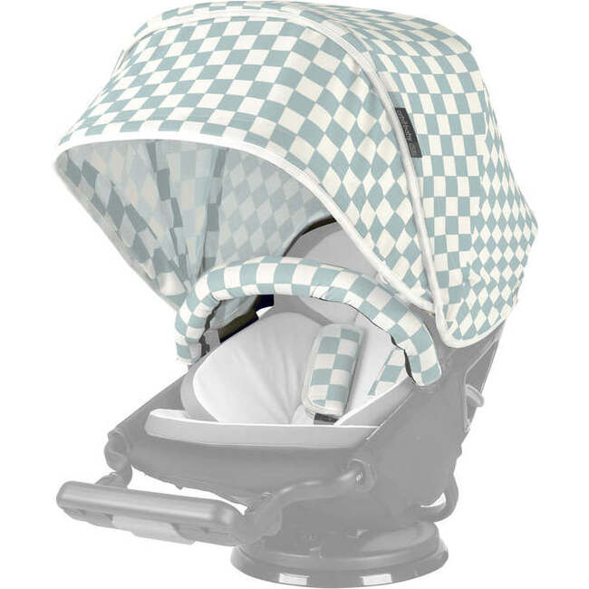 Stroller Canopy, Checkered Surf Spray