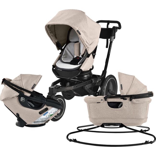 Jog, Lounge & Ride Travel System, Black/Melange Flax