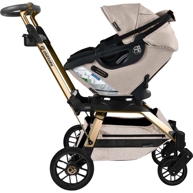 Stroll, Lounge & Ride Travel System, Gold/Melange Flax - Travel Systems - 5