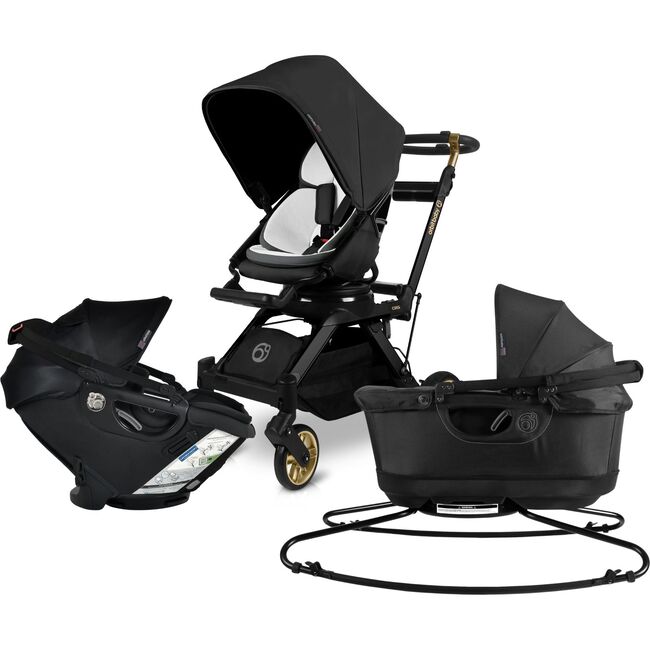 Stroll, Lounge & Ride Travel System, Black Luxe/Black