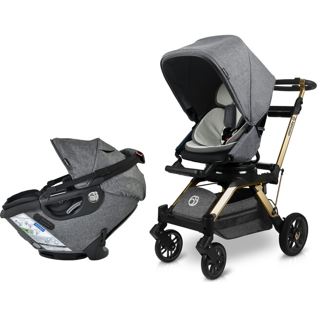 Stroll & Ride Travel System, Gold/Melange Grey