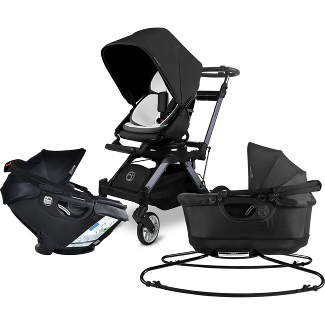 Stroll, Lounge & Ride Travel System, Titanium/Black Merino