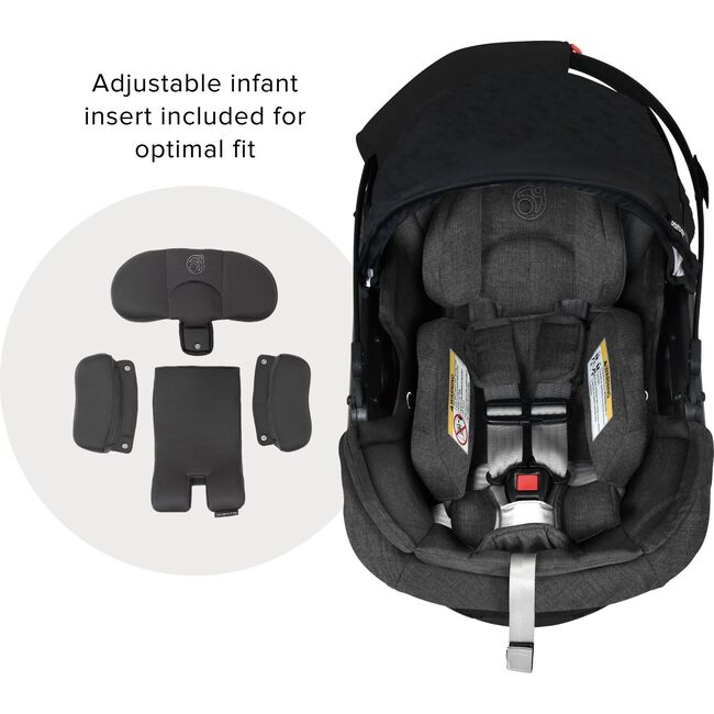 Stroll, Lounge & Ride Travel System, Rose Gold/Black Merino - Travel Systems - 3