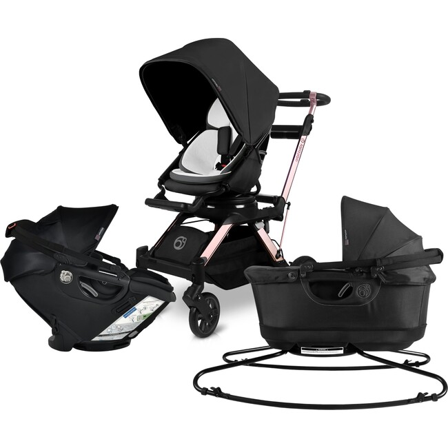 Stroll, Lounge & Ride Travel System, Rose Gold/Black