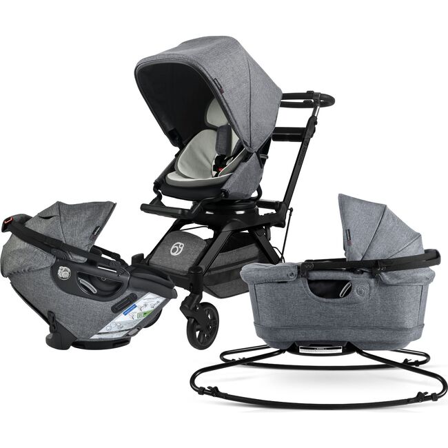 Stroll, Lounge & Ride Travel System, Black/Melange Grey