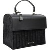 Large, Insulated, Hand-Woven Wicker Lunchbox, Black - Lunchbags - 2