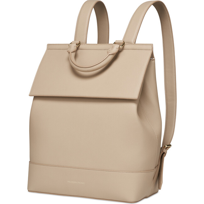 Chic, Stylish Padded Laptop Sleeve Backpack, Cream - Lunchbags - 2