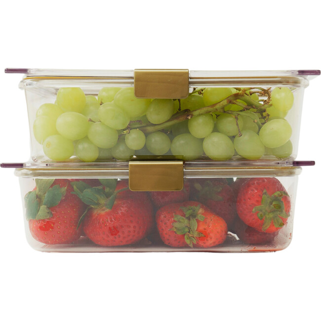 Stackable, Microwave + Dishwasher Safe Food Container Set, 2 Set