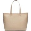 Vegan Leather Work Tote Bag with Removable Insulated Pouch, Cream - Lunchbags - 1 - thumbnail