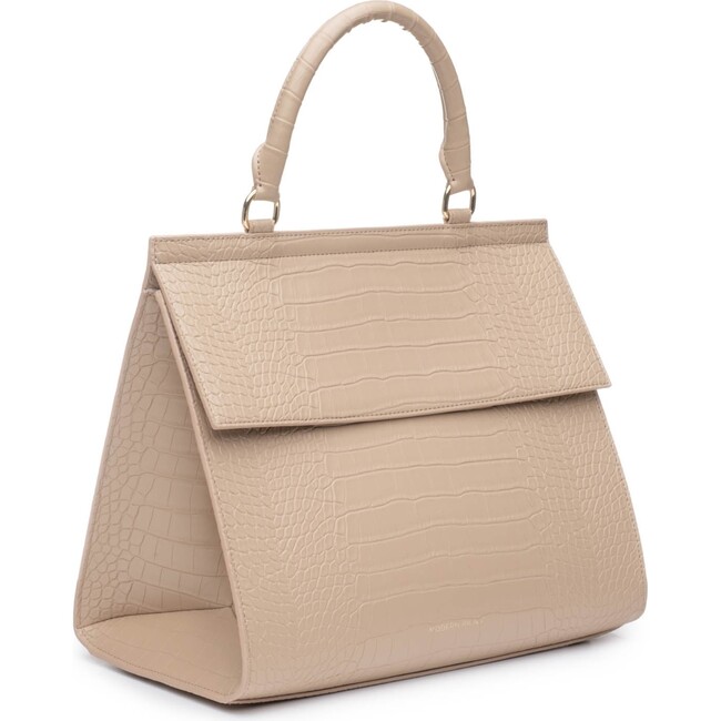 Large, Insulated, Chic Lunchbox, Cream Croc - Lunchbags - 2