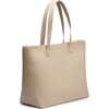 Vegan Leather Work Tote Bag with Removable Insulated Pouch, Cream - Lunchbags - 2 - thumbnail