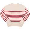 Women's Cream And Red Stripe Cropped Sweater - Sweaters - 1 - thumbnail