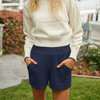 Women's Navy Knit Short - Shorts - 2
