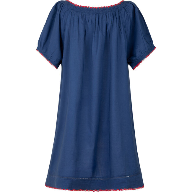 Women's Navy Cotton Coverup - Cover-Ups - 4