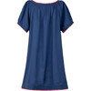 Women's Navy Cotton Coverup - Cover-Ups - 4