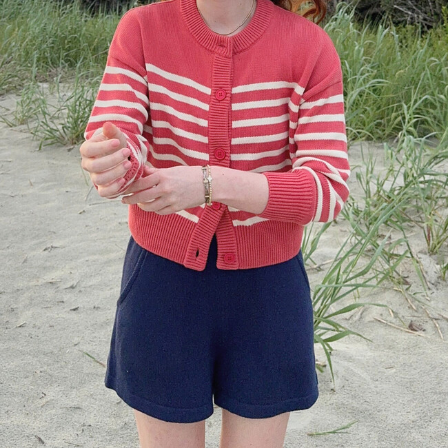 Women's Navy Knit Short - Shorts - 5