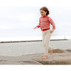 Unisex Red And Cream Stripe Knit Sweater - Sweaters - 3