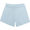 Unisex Light Blue Knit Short - Shorts - 1 - thumbnail