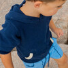Unisex Navy Knit Hoodie - Sweaters - 3