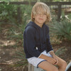 Unisex Navy Knit Hoodie - Sweaters - 4