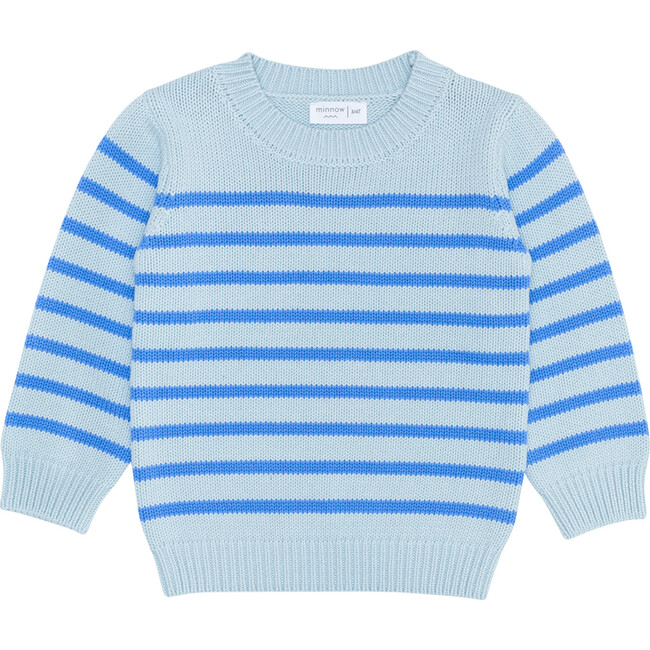 Unisex Blue Stripe Knit Sweater