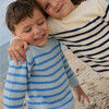 Unisex Blue Stripe Knit Sweater - Sweaters - 2