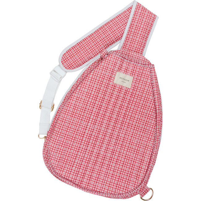 Poppy Gingham Coated Tennis Bag