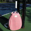 Poppy Gingham Coated Tennis Bag - Bags - 4
