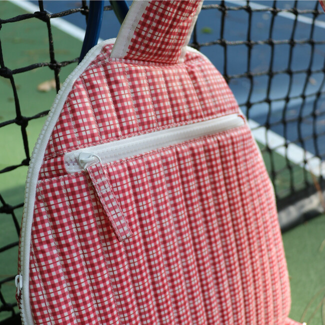 Poppy Gingham Coated Tennis Bag - Bags - 5