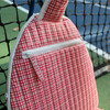 Poppy Gingham Coated Tennis Bag - Bags - 5