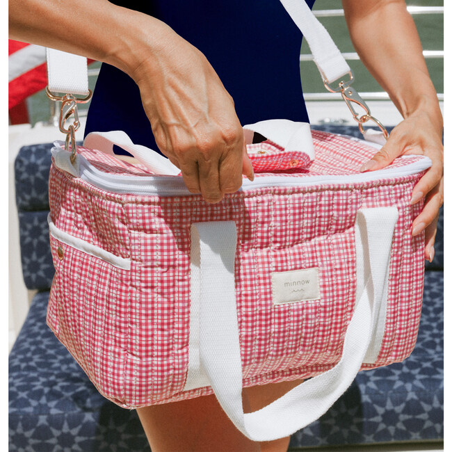 Poppy Gingham Coated Cooler Bag - Bags - 3