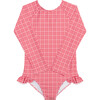Girls Poppy Gingham Rashguard One Piece - One Pieces - 1 - thumbnail