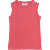 Girls Poppy Red Ruffle Pointelle Tank - Tank Tops - 1 - thumbnail