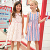 Girls Surfrider Stripe Double Bow Pinafore Dress - Dresses - 2