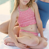 Girls Poppy Gingham Smocked Halter Bikini - Two Pieces - 4