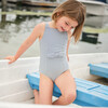 Girls Harbor Stripe Tie-Front One Piece - One Pieces - 3