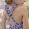 Girls Navy Primrose Ruffle Collar One Piece - One Pieces - 4