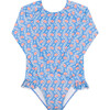 Girls Blue Primrose Rashguard One Piece - One Pieces - 1 - thumbnail