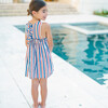 Girls Surfrider Stripe Double Bow Pinafore Dress - Dresses - 6