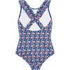 Girls Navy Primrose Ruffle Collar One Piece - One Pieces - 5