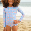 Girls Blue Primrose Rashguard One Piece - One Pieces - 2