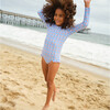 Girls Blue Primrose Rashguard One Piece - One Pieces - 3